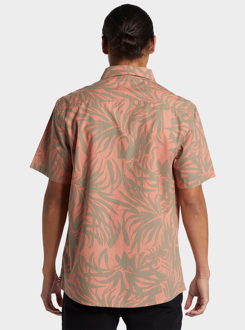 Hawaii Foliage Woven Hawaiian Shirt - Canyon Clay