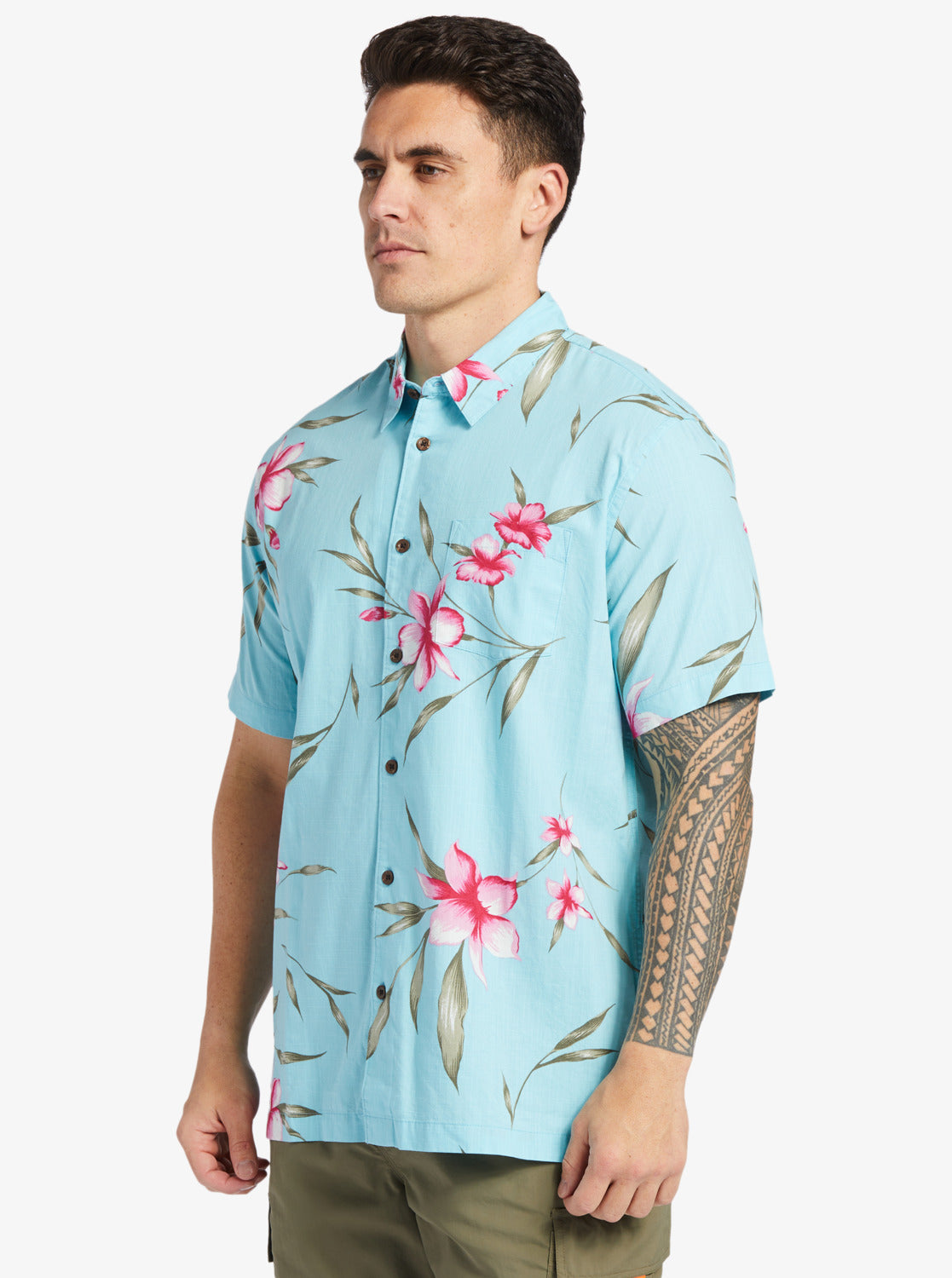 Waterman Night Bloomer Woven Shirt - Gulf Stream Night Bloomer