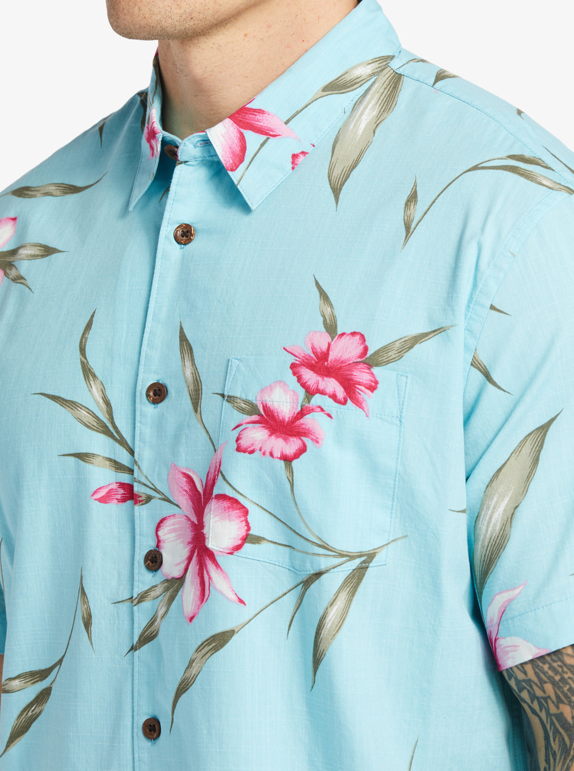 Waterman Night Bloomer Woven Shirt - Gulf Stream Night Bloomer