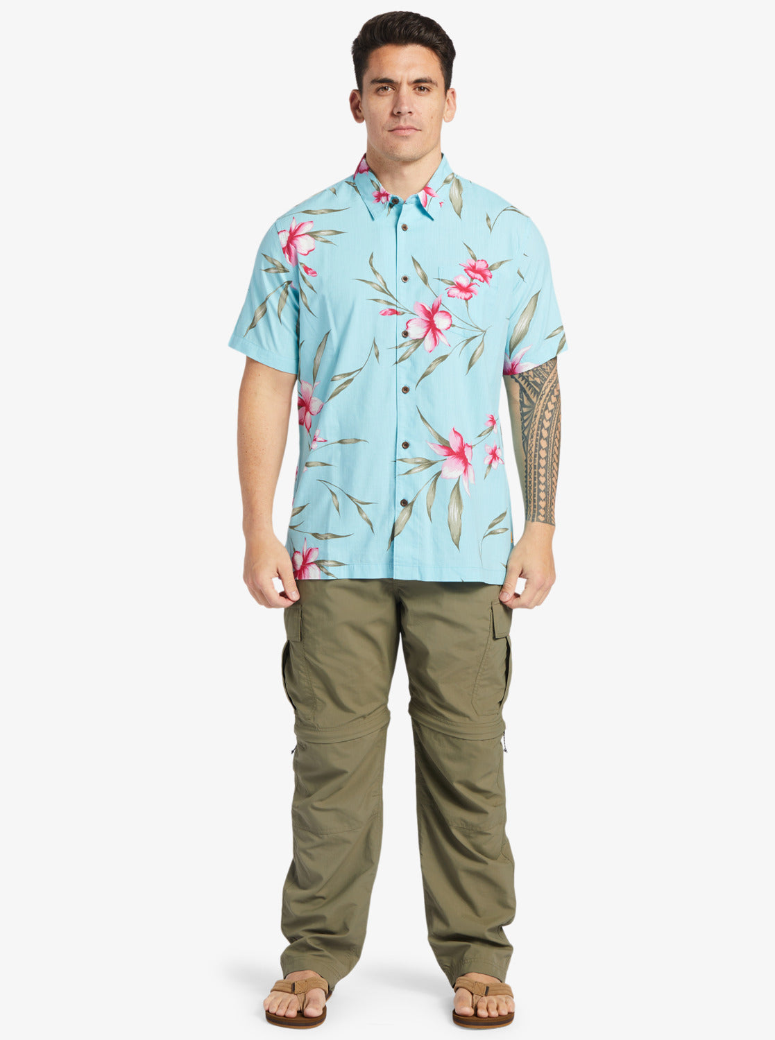 Waterman Night Bloomer Woven Shirt - Gulf Stream Night Bloomer