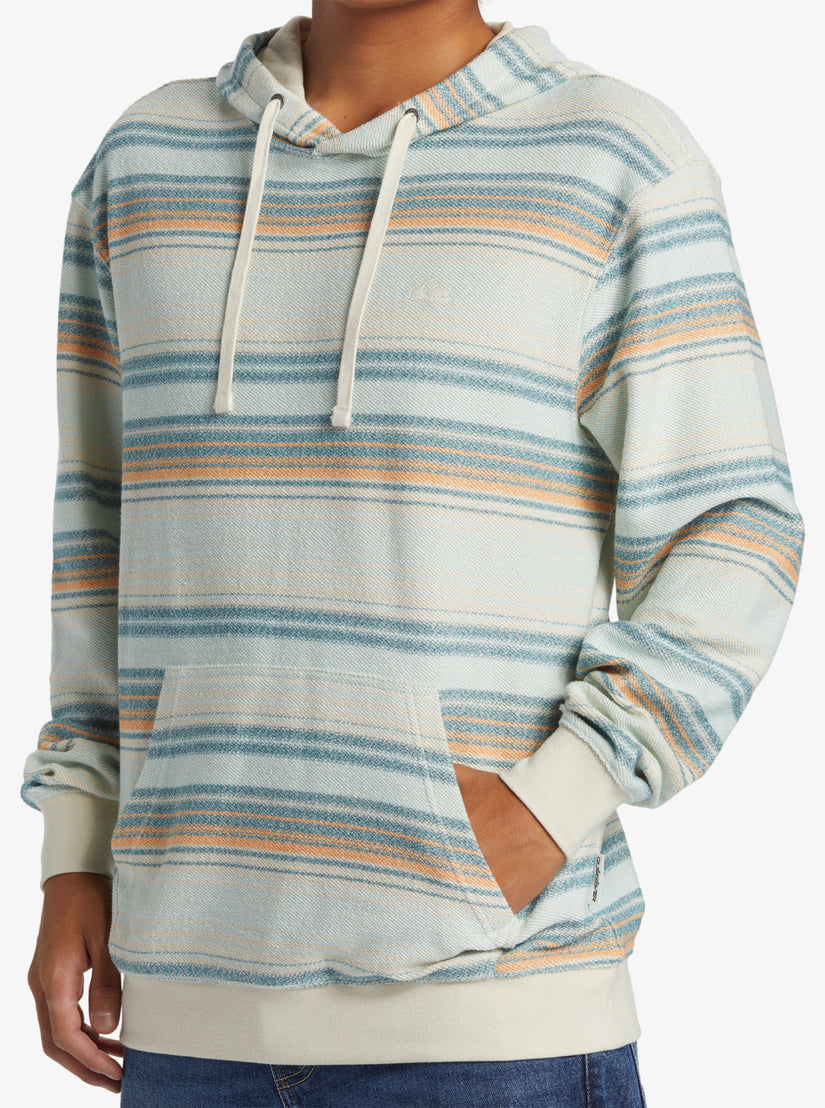 Thermal Hoodie Crew Neck Top - Oyster White