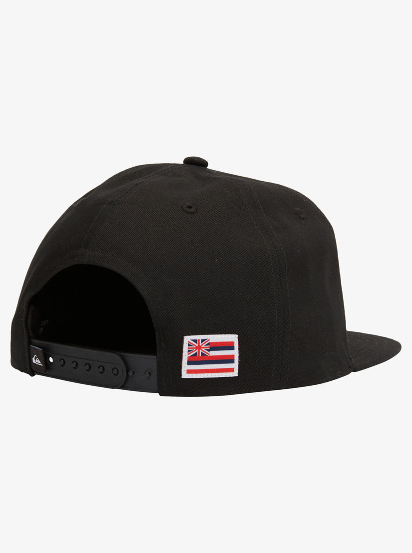 Hawaii Badge Snapback Hat - Black
