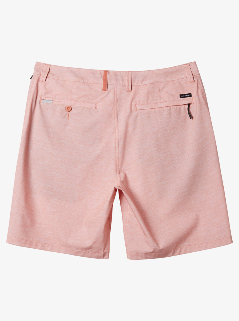 Capri shorts with zippered pockets - Heathered white - Plus Size. Colour:  white. Size: 42