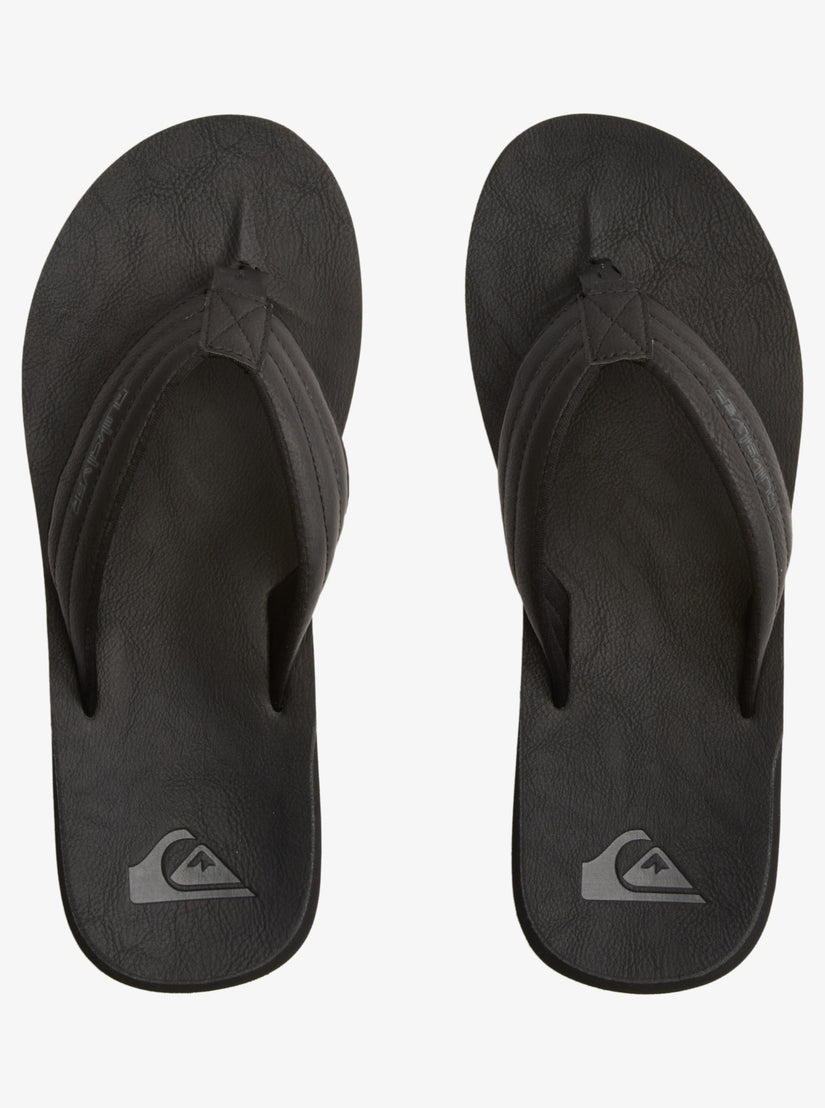 Carver Nubuck Sandals - Solid Black