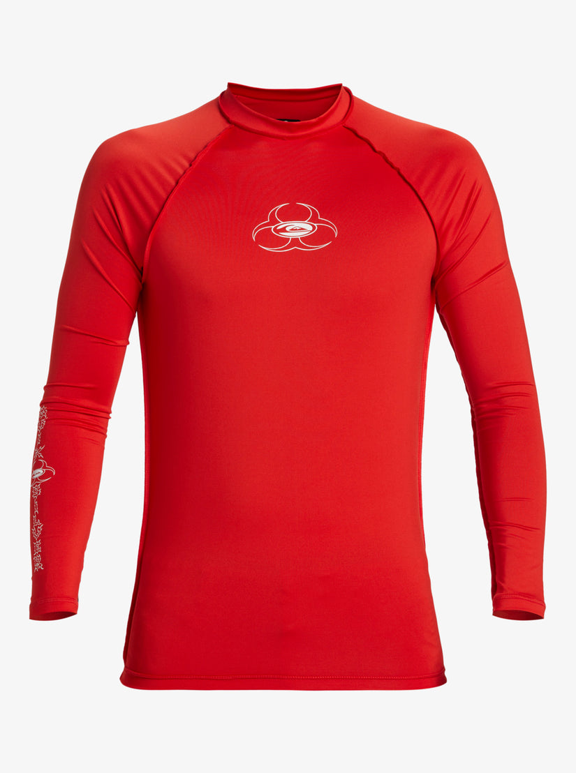 Quiksilver Saturn UPF50 Long Sleeve Surf Tee Red Size S