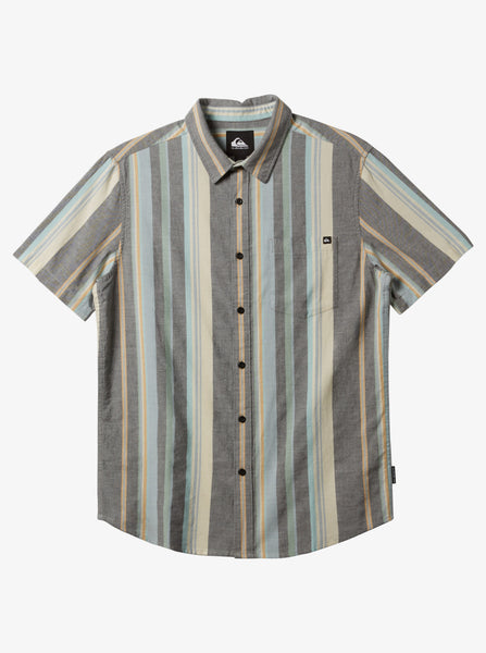 Oxford Stripe Classic Short Sleeve Woven Shirt - Black Oxford Stripe S