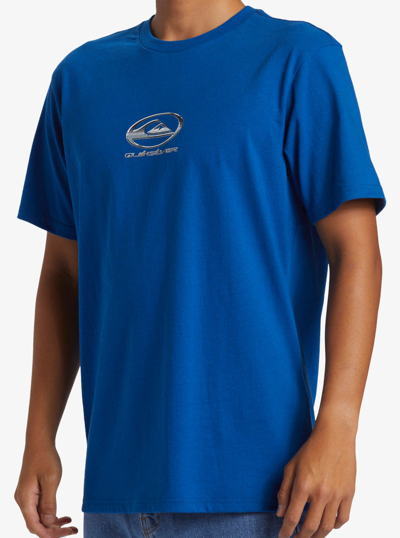 Chrome Logo Short Sleeve Saturn T-Shirt - Monaco Blue