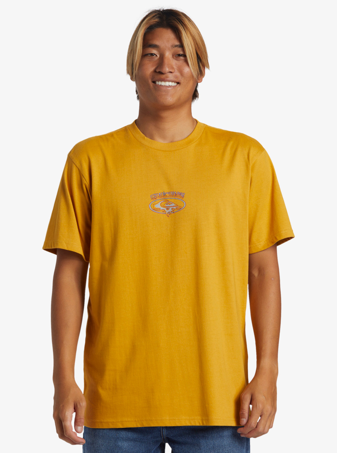 Mustard yellow tee sales shirt