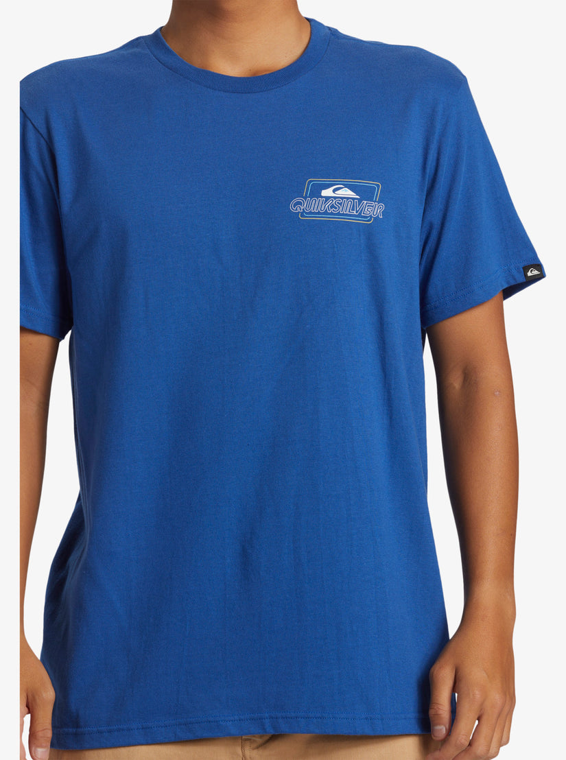 Quiksilver Line by Line Shirt Men's Clothing Monaco Blue : SM