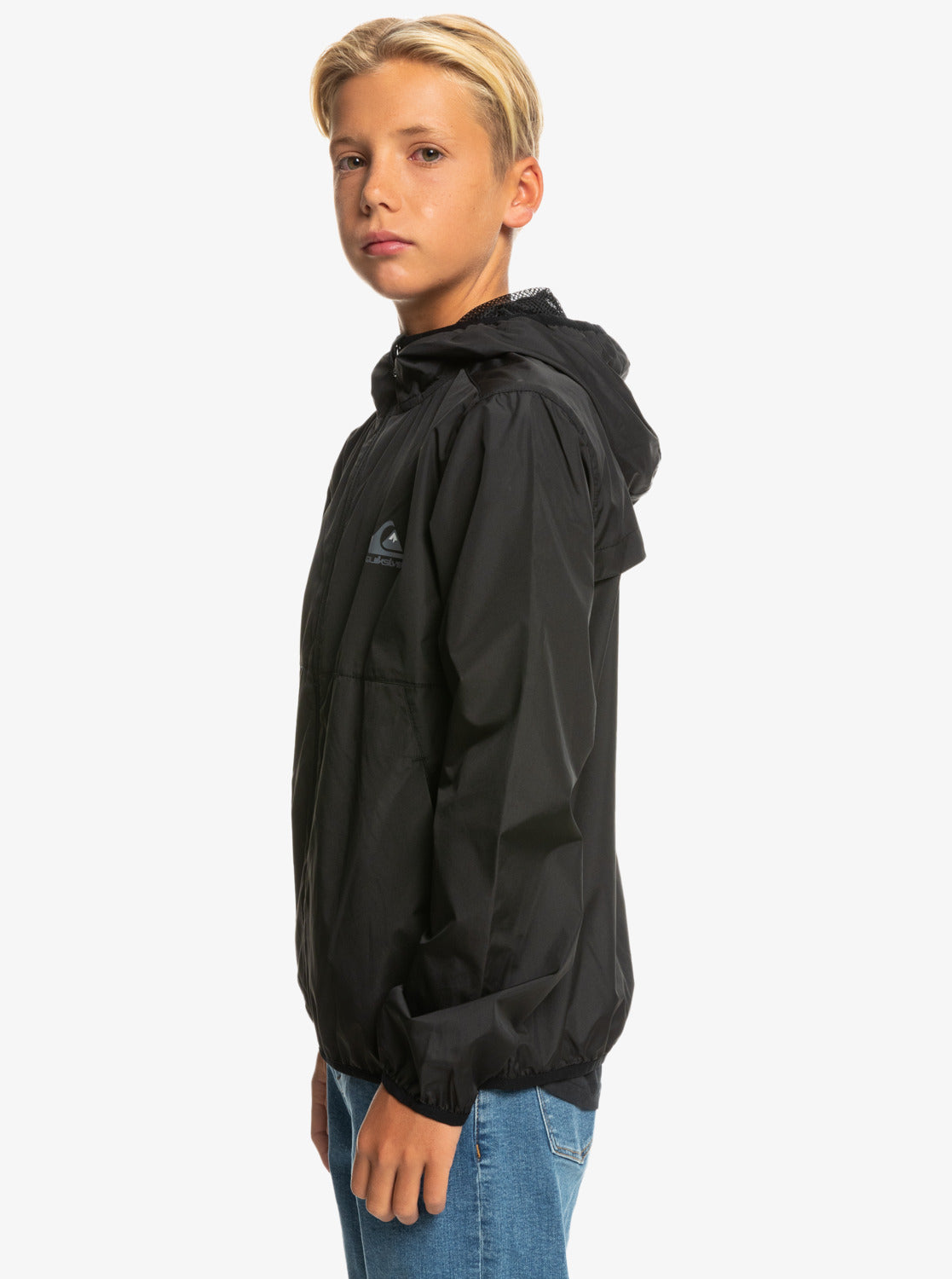 Boys black fashion windbreaker