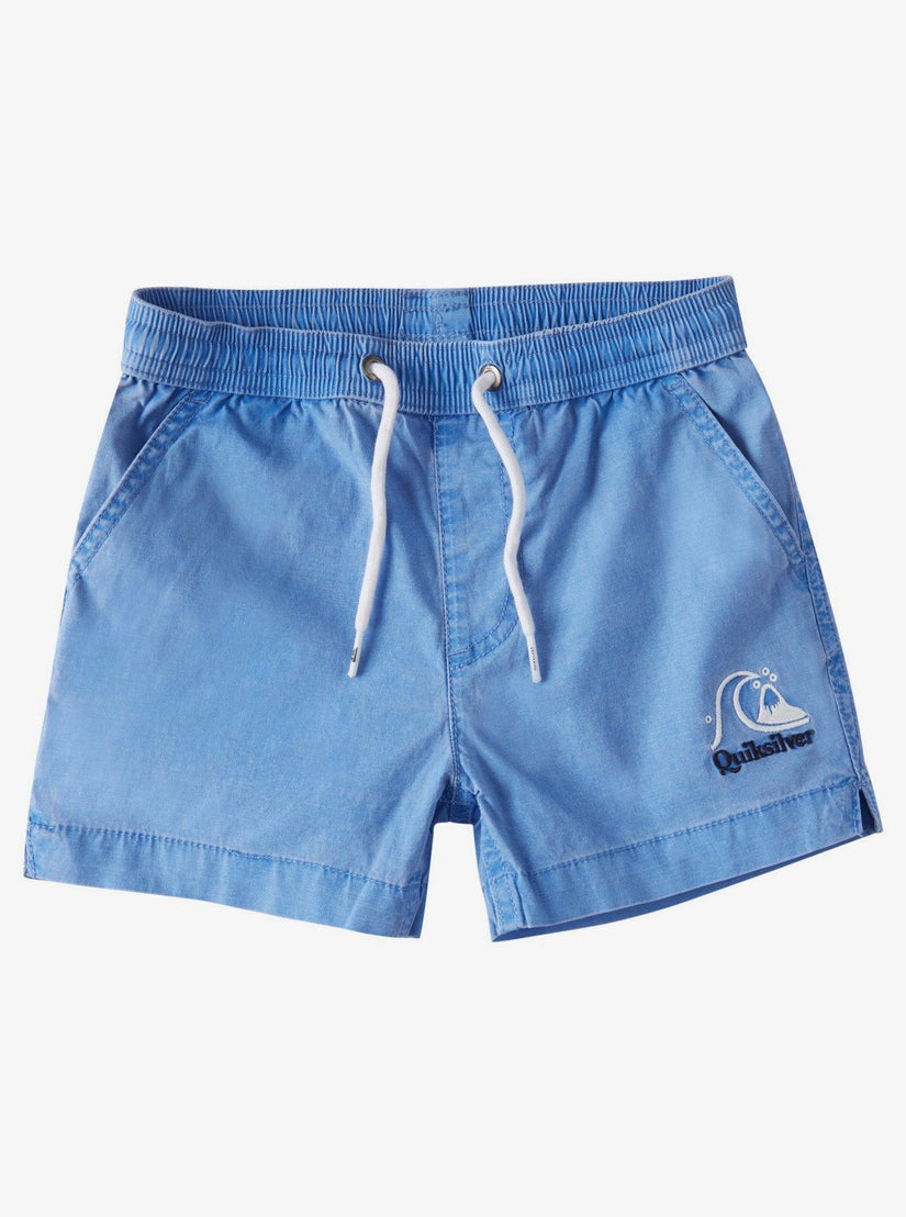 Buy Blue/White Drawstring Waist Boy Shorts With Linen from Next