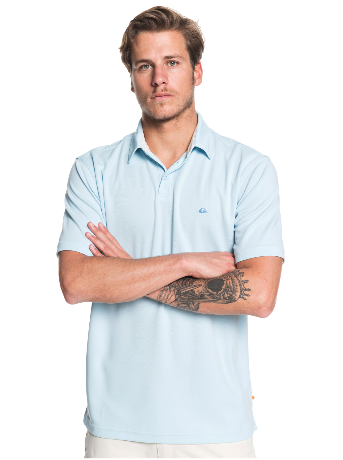 Waterman Water Short Sleeve Polo Shirt - Crystal Blue – Quiksilver.com