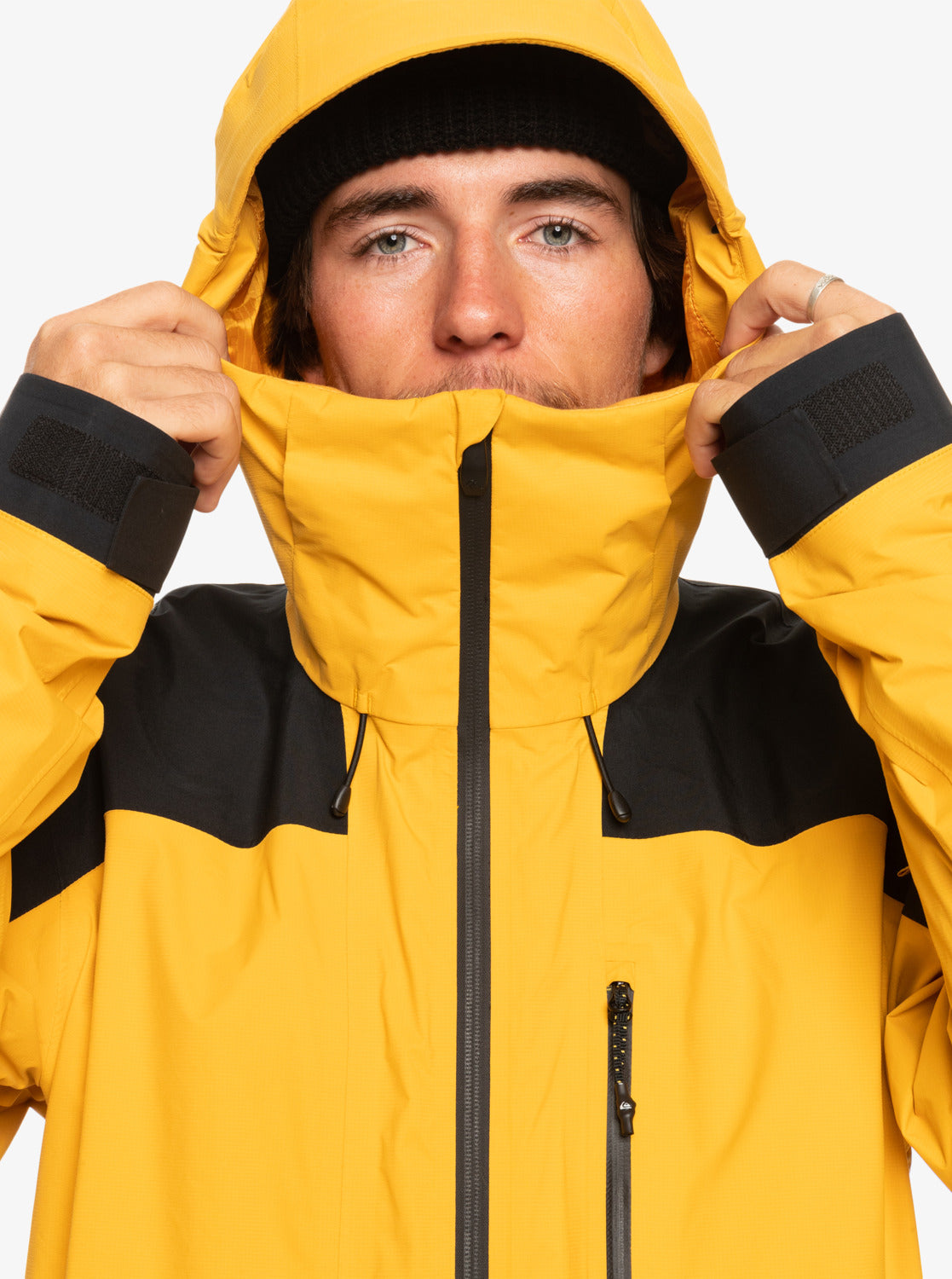 Ultralight Gore Tex Technical Snow Jacket Mineral Yellow Quiksilver