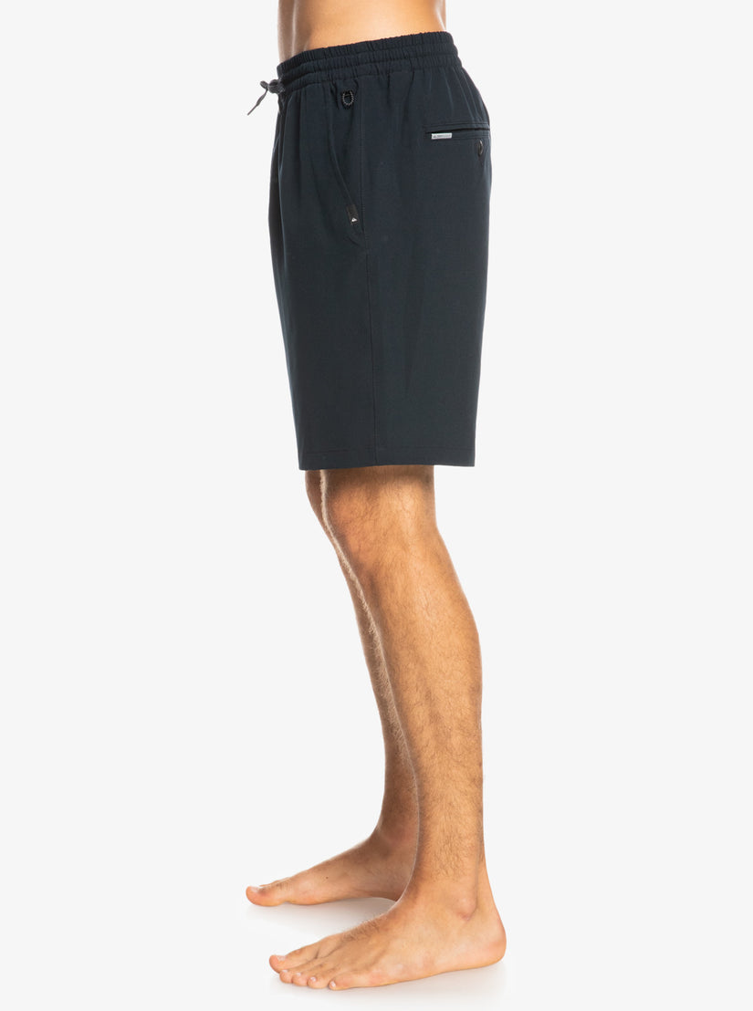 Ocean Elastic Waist 18" Amphibian Shorts - Black