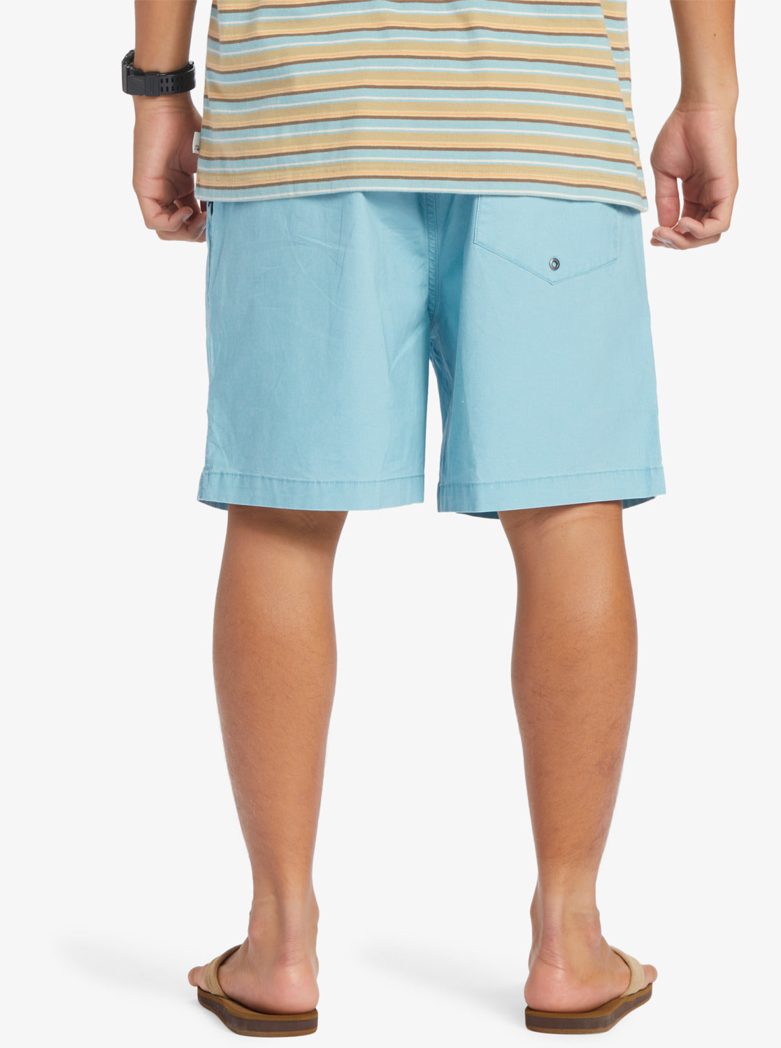 Taxer Elastic Waist Shorts - Cameo Blue