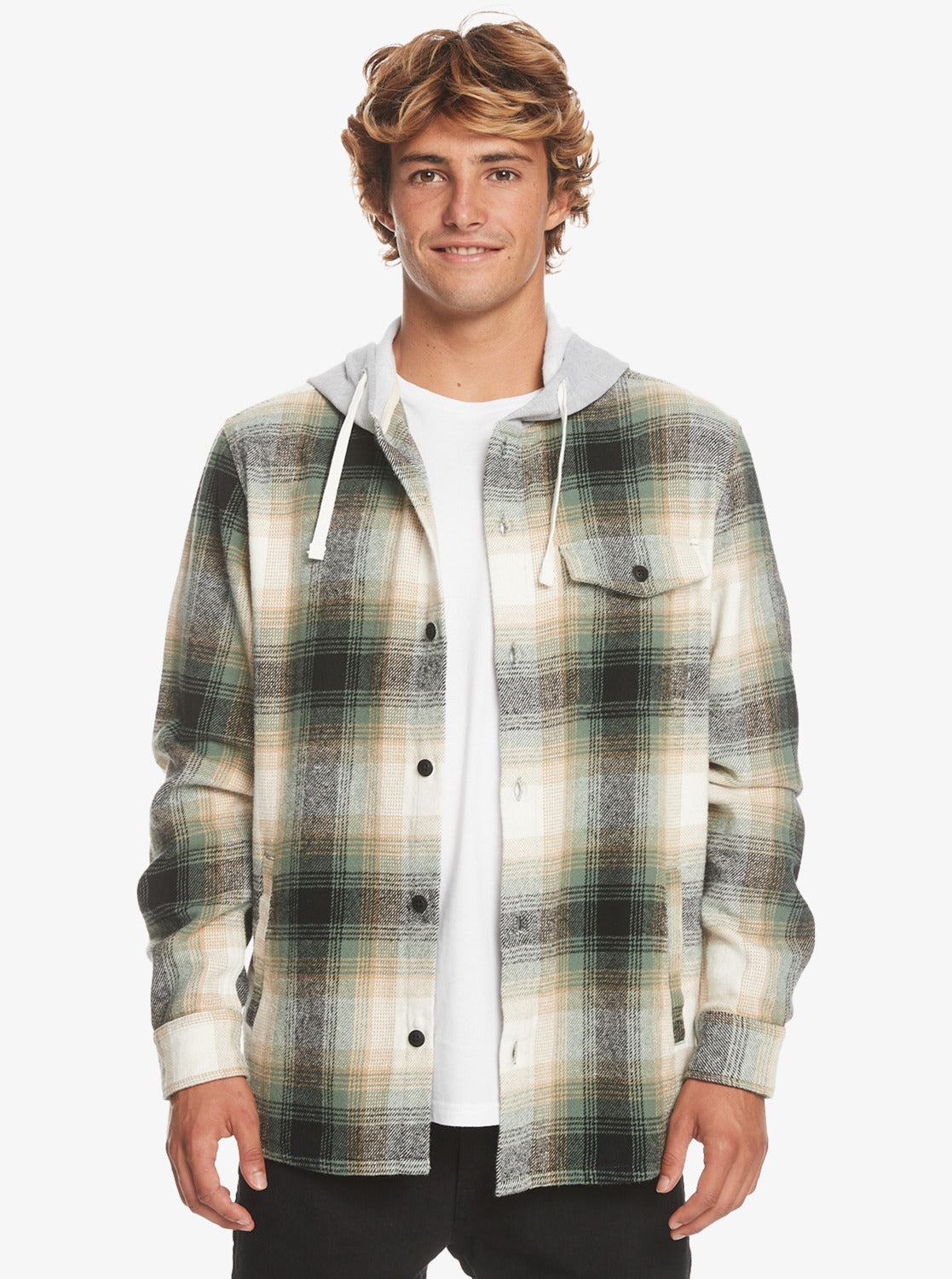 Quiksilver best sale flannel hoodie